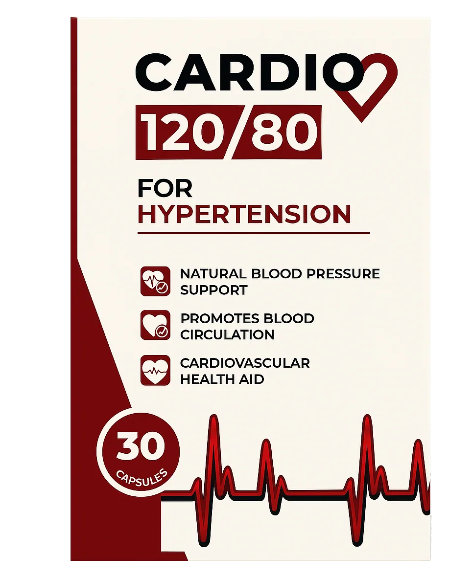 Cardio 120/80 — комплекс для серця та судин, упаковка 30 капсул