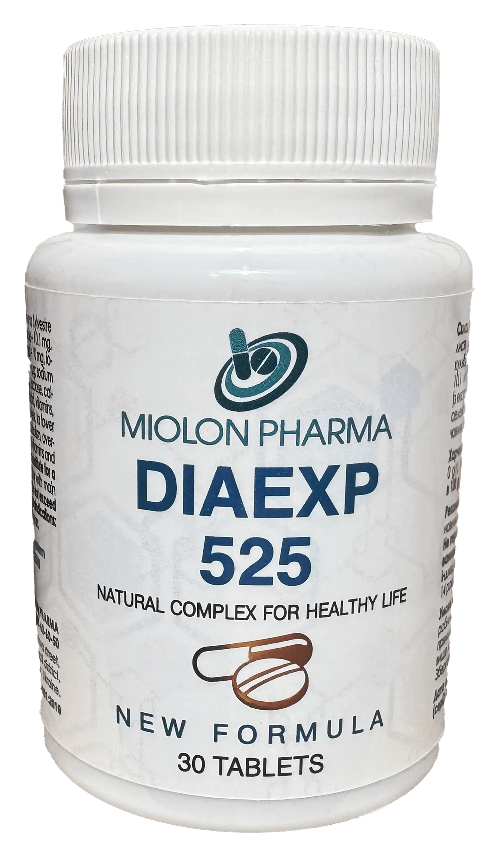Diaexp 525 — комплекс для вуглеводного обміну, упаковка 30 таблеток (флакон)